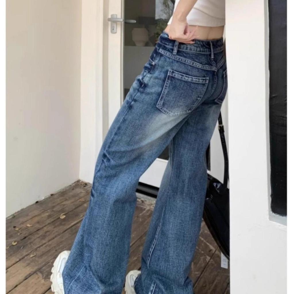Tall Women's Velvet High-Waisted Straight-Leg Bell Bottom Jeans for Autumn/Winter