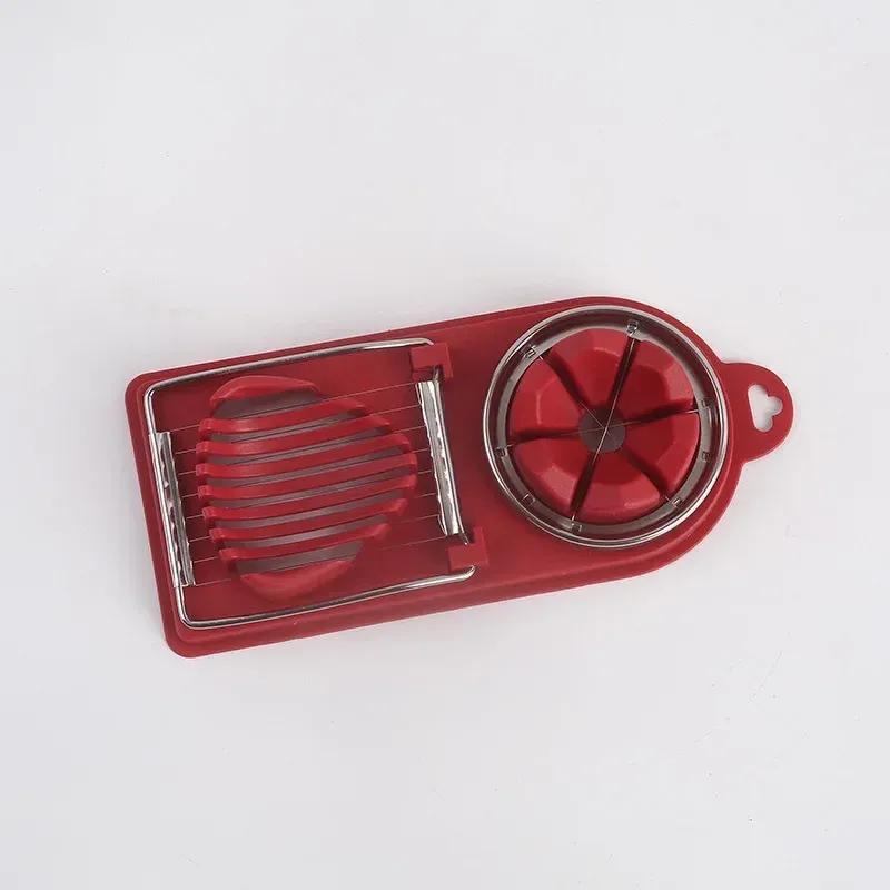 

2025 нержавеющая сталь проволока яйцерезка кухонные яйцерезки резак многоцелевой нержавеющей стали проволока форма лепестка яйцерезка red