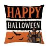 Halloween Pillow Covers Pumpkin Ghost Print Couch Throw Pillow Case Cushion Cover for Sofa Bed Holiday Decor 45x45cm