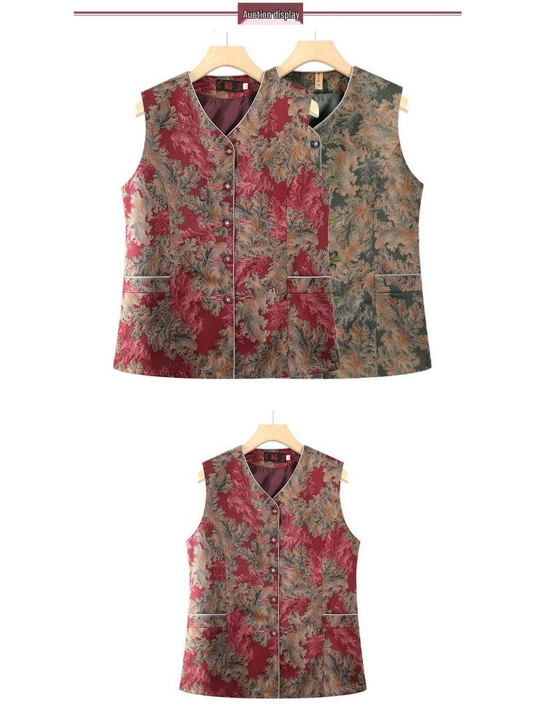 Grandma's Lightweight Autumn Vest for Middle-Aged & Elderly Women - Sleeveless Jacket for Spring & Fall