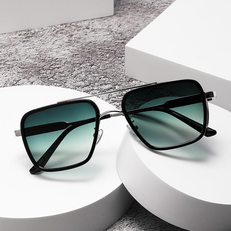 Trendy Metal Square Steampunk Sunglasses Custom Logo  Metal Shades Sun Glasses