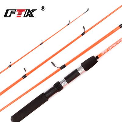 FTK Canna da viaggio ultraleggera a 4 sezioni con comoda impugnatura in EVA - Ideale per la pesca in movimento!