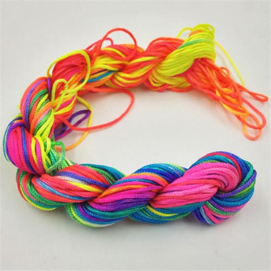 Nylon Cord Thread Chinese Knot Macrame Cord Bracelet Braided String DIY Tassels Beading For Shamballa Rope