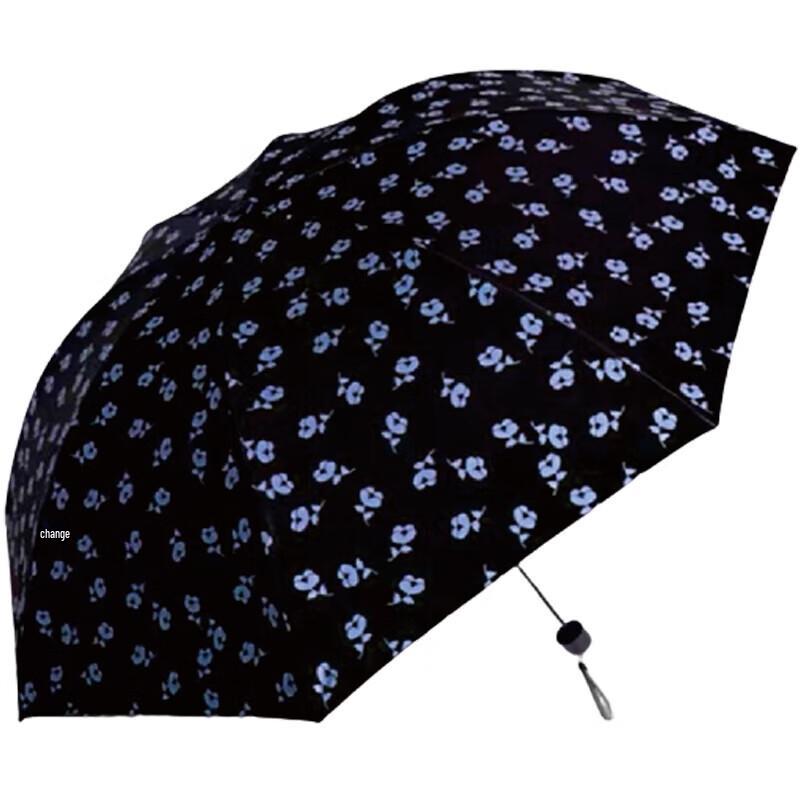 Paradise 3-Fold Black Coated Sun Umbrella