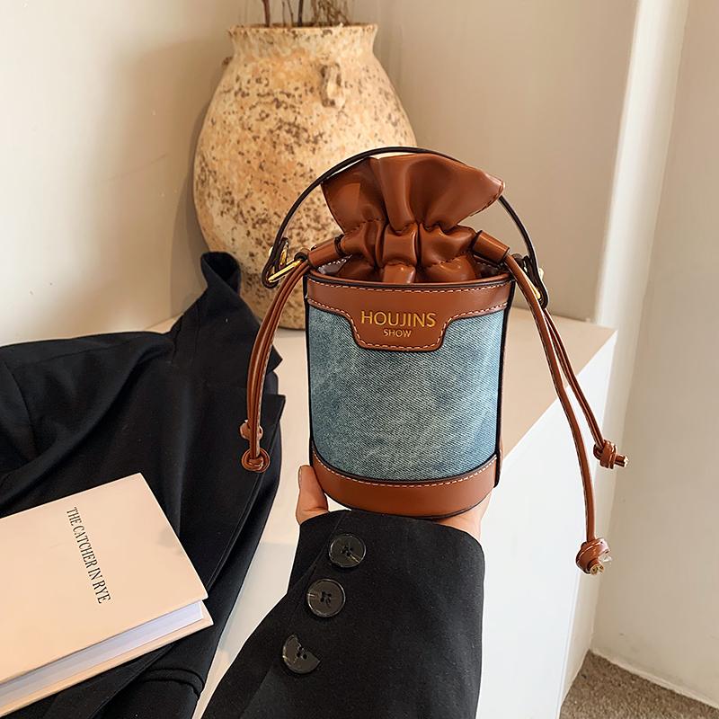 

Сумка-ведро в стиле ретро, новая модная повседневная сумка на осень и зиму, универсальная сумка через плечо на одно плечо