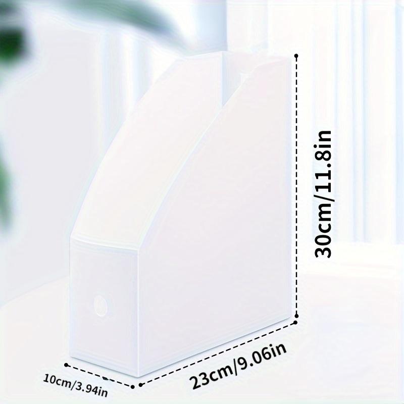 2PCS Multi-Function Magazine Holder File Organizers - White, Lightweight & Portable for Home Office Use, Document Organizer