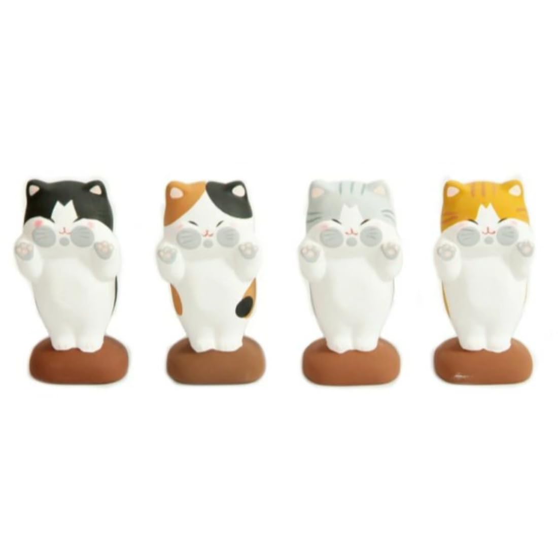 

Набор из 4 фигурок кошек Петтари, японские милые интерьерные фигурки кошек, подарок, декор, (4 Кошки)