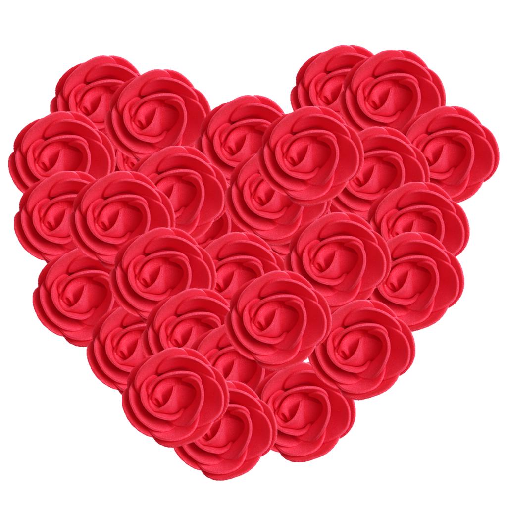 100pcs PE Foam Rose Flower Heads Artificial Rose Flowers Red - buy from ...