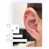 Ringring Store Mini Ear Bone Studs Medical Titanium Steel Ear Studs Ear-Caring High Ear Lobe Nail Ear Ear Bone Pin Earrings