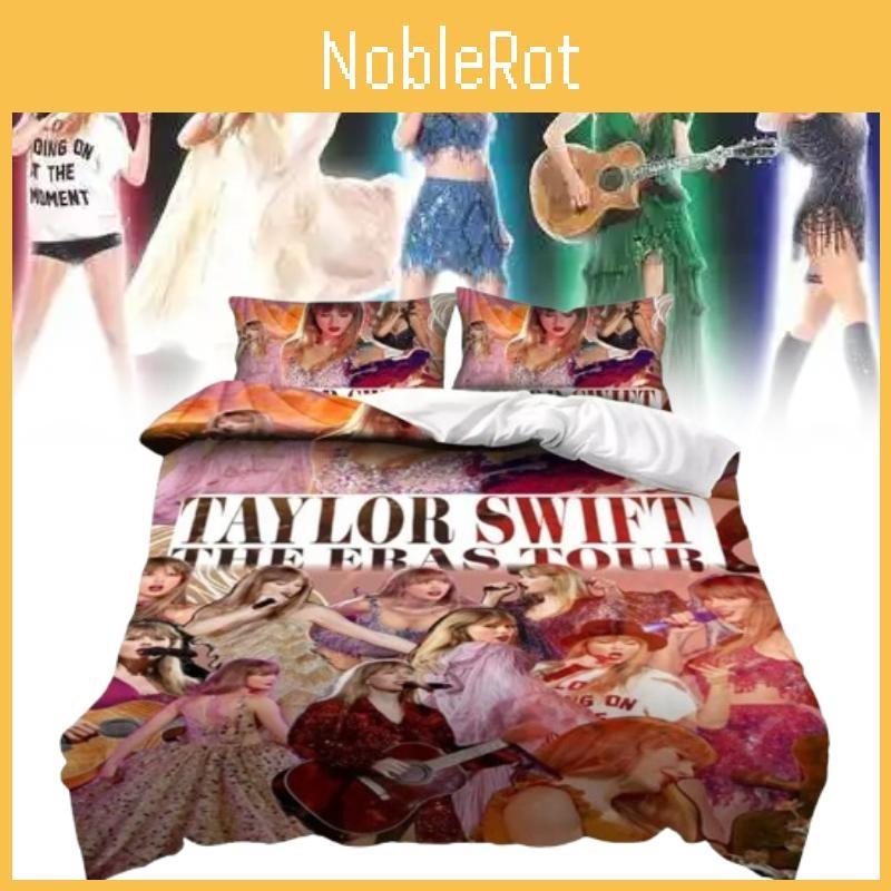 Swift Taylor Character Pattern Print Duvet Cover Pillowcase Set Bedroom Bedding