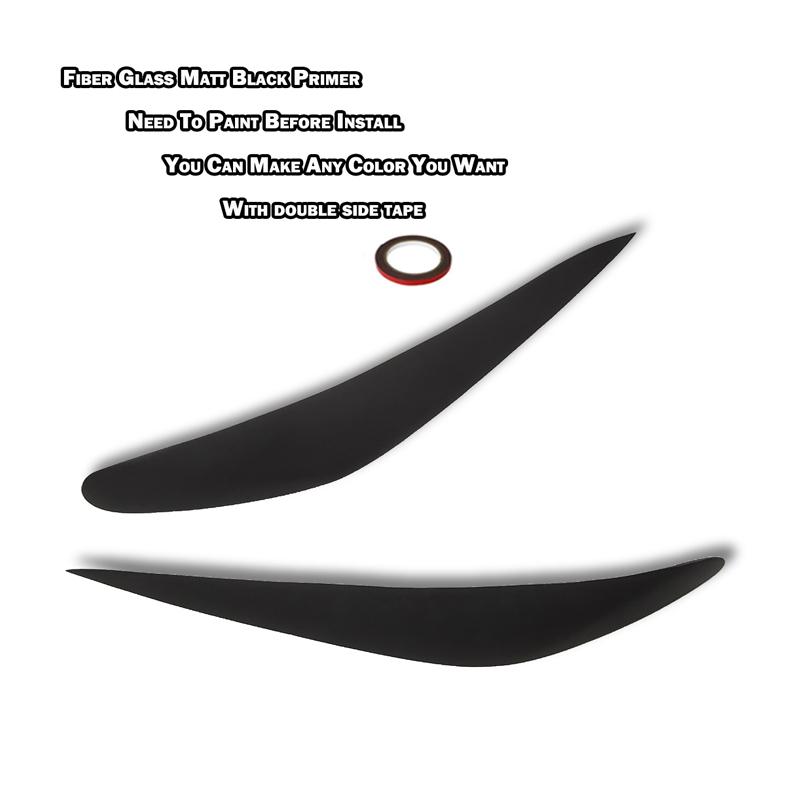Carbon fiber headlight covers eyelids For BMW 7 Series 730d 740i 2008- 2012 F01 F02 car front lamp eyebrows decoration sticker
