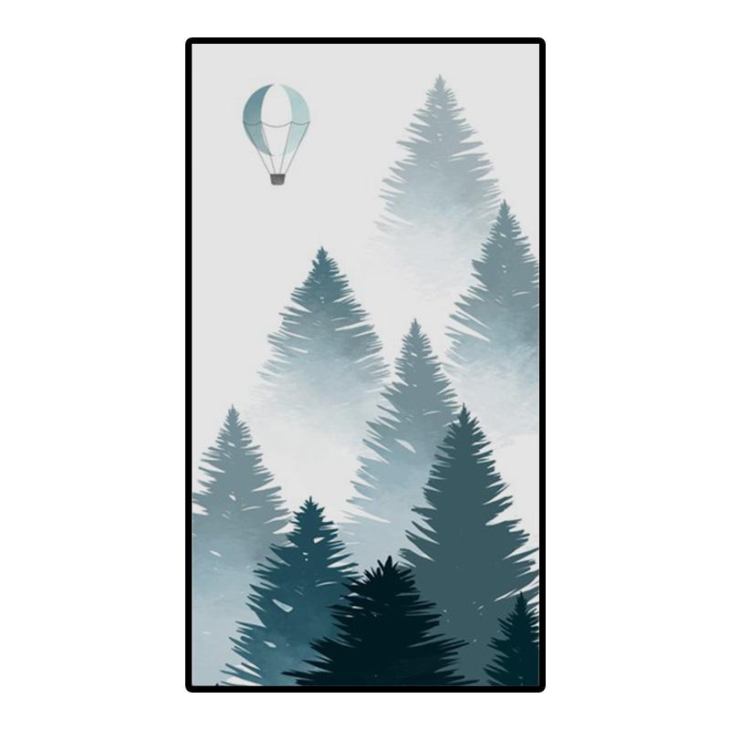 Klassische Landschaft im chinesischen Stil Buntglasfolie Verdunkelnd Selbstklebende Glasaufkleber Statisch haftende Sichtschutz-Fensterfolien