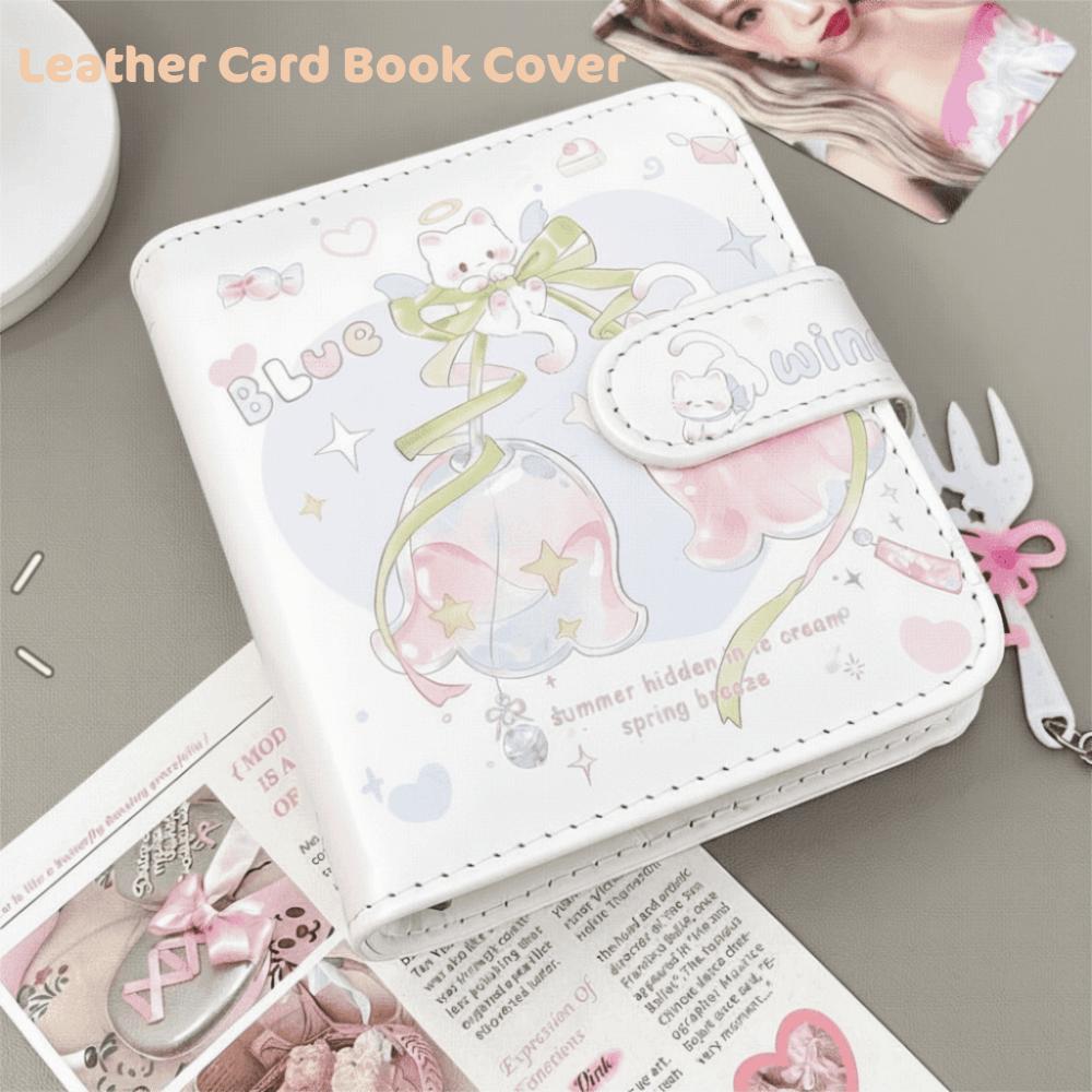 Leather Cover Card Book Portable Idol Card Storage Book Polaroid Photo Album Card Photo Collection