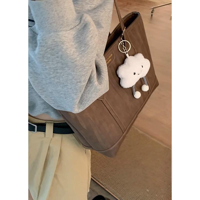 Korean college style large-capacity bag women's bag new trendy fashion retro tote bag simple commuter bag