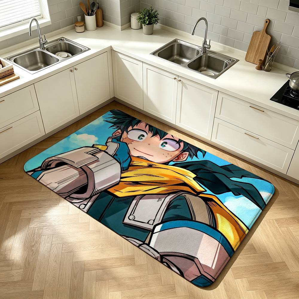 My Hero Academia-a Izuku Midoriya Shower Room Absorbent Small Floor Mat Soft Comfortable Decorative Foot Mat