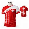 Schweiz Wappen Aufdruck Kurzarm T-Shirt Lässig Rundhals Grafik T-Shirt