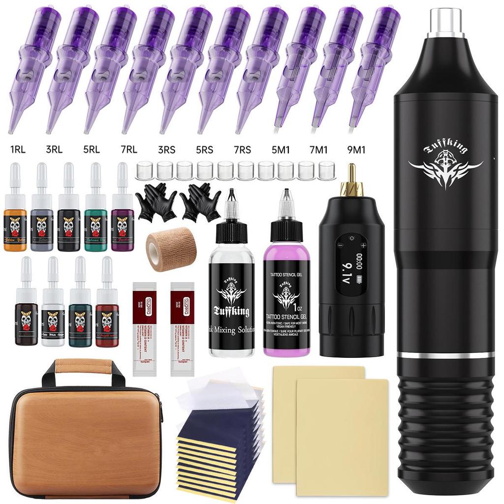 Tuffking Tattoo Machine Set - Beginner Friendly Tattoo Pen & Tools