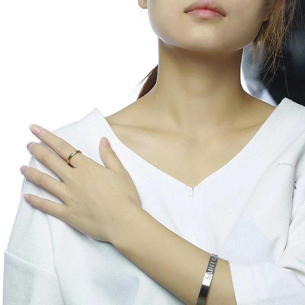 Gold Color Wedding Bands Couple Ring for Women Men Jewelry Stainless Steel Engagement Rings Anniversary Gift Design Wholesale