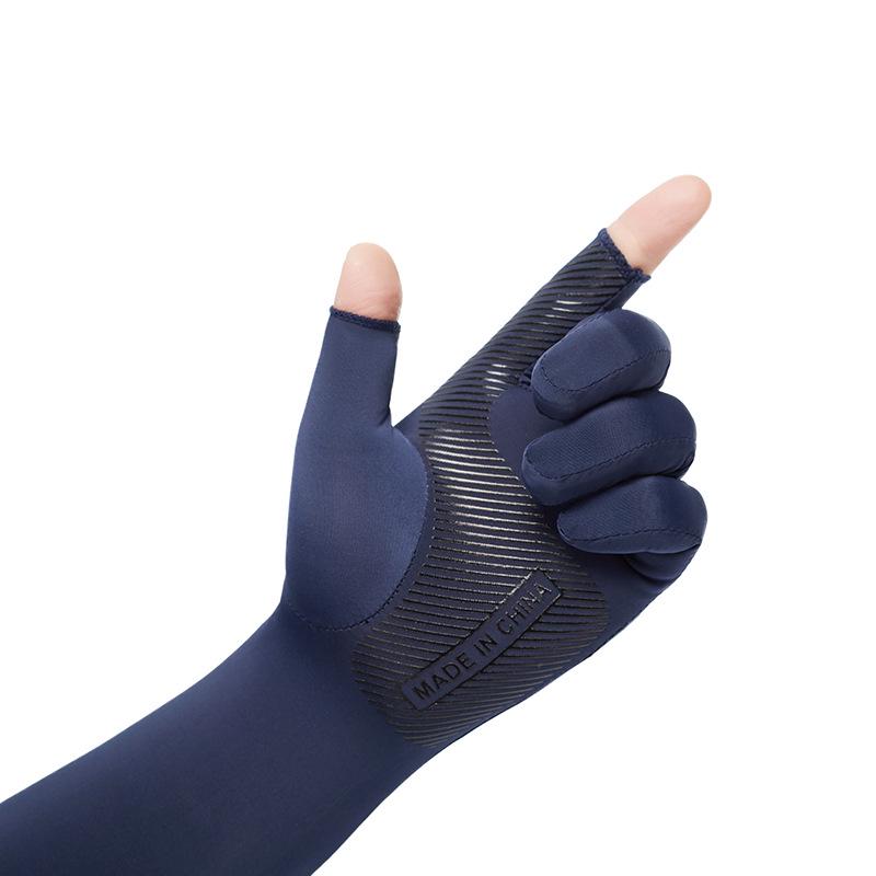 Unisex Elastic Ice Silk Sleeves for Summer Sun Protection - Non-Slip, Fingerless Design for Cycling, Hiking, and Outdoor Sports