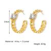2024 Simple and Creative Retro Exaggerated Hollow Chain C-shaped Earrings Female Personality Geometric Girl Earrings