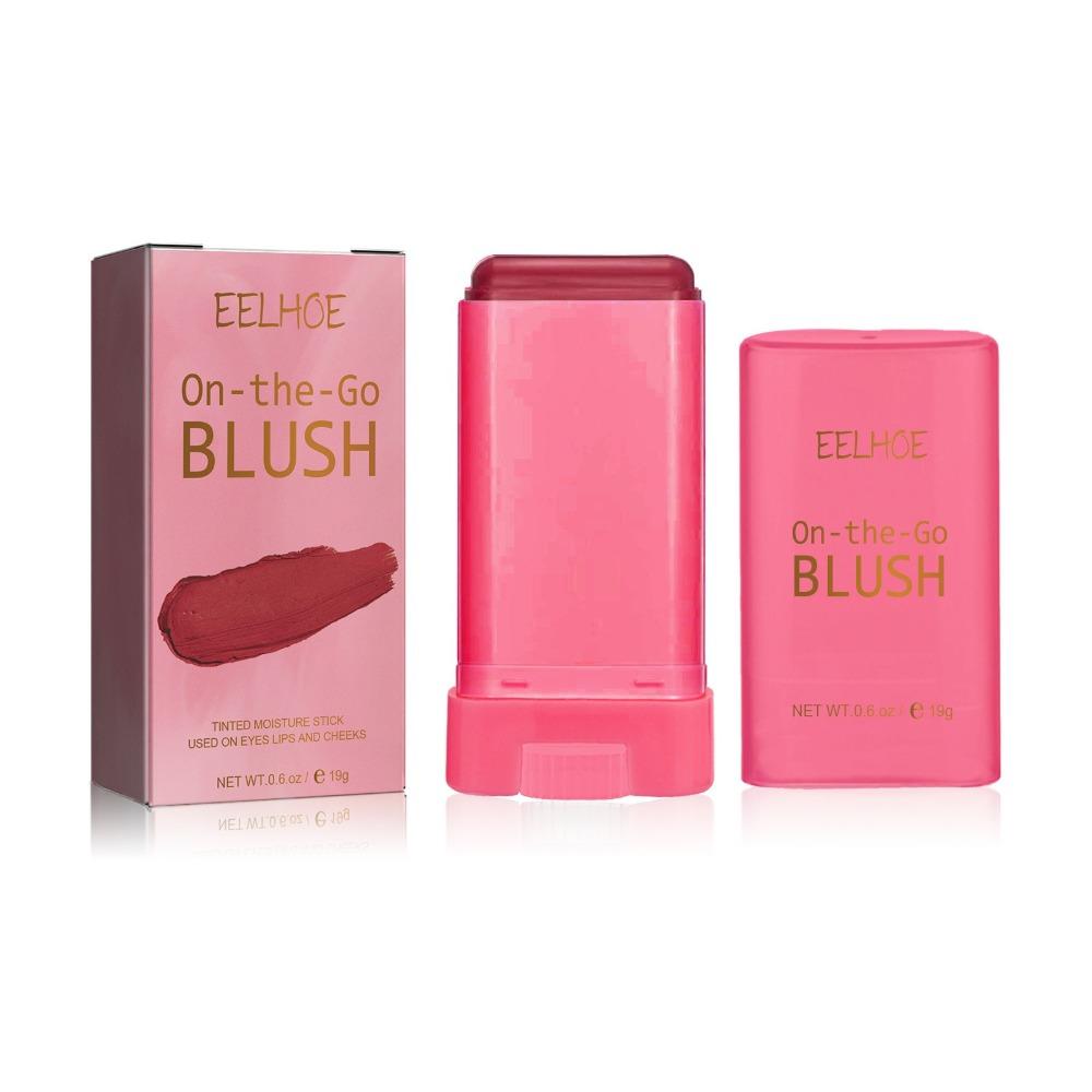 Silky Matte Blush Cream Stick Hydrating Formula Pearl Finish Multi-function Blush Stick Brightening Effect Waterproof красный