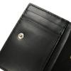 Used 9539 Guccissima Card Holder 779844 CWC1N 4009 7946 Bifold Flap Gusset Compartment with GG Embossing Black Men's