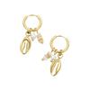 Summer Ocean 18K Gold Plated Starfish Jewelry Waterproof Stainless Steel Drop Earrings Natural Stone Minimalist Women Earrings