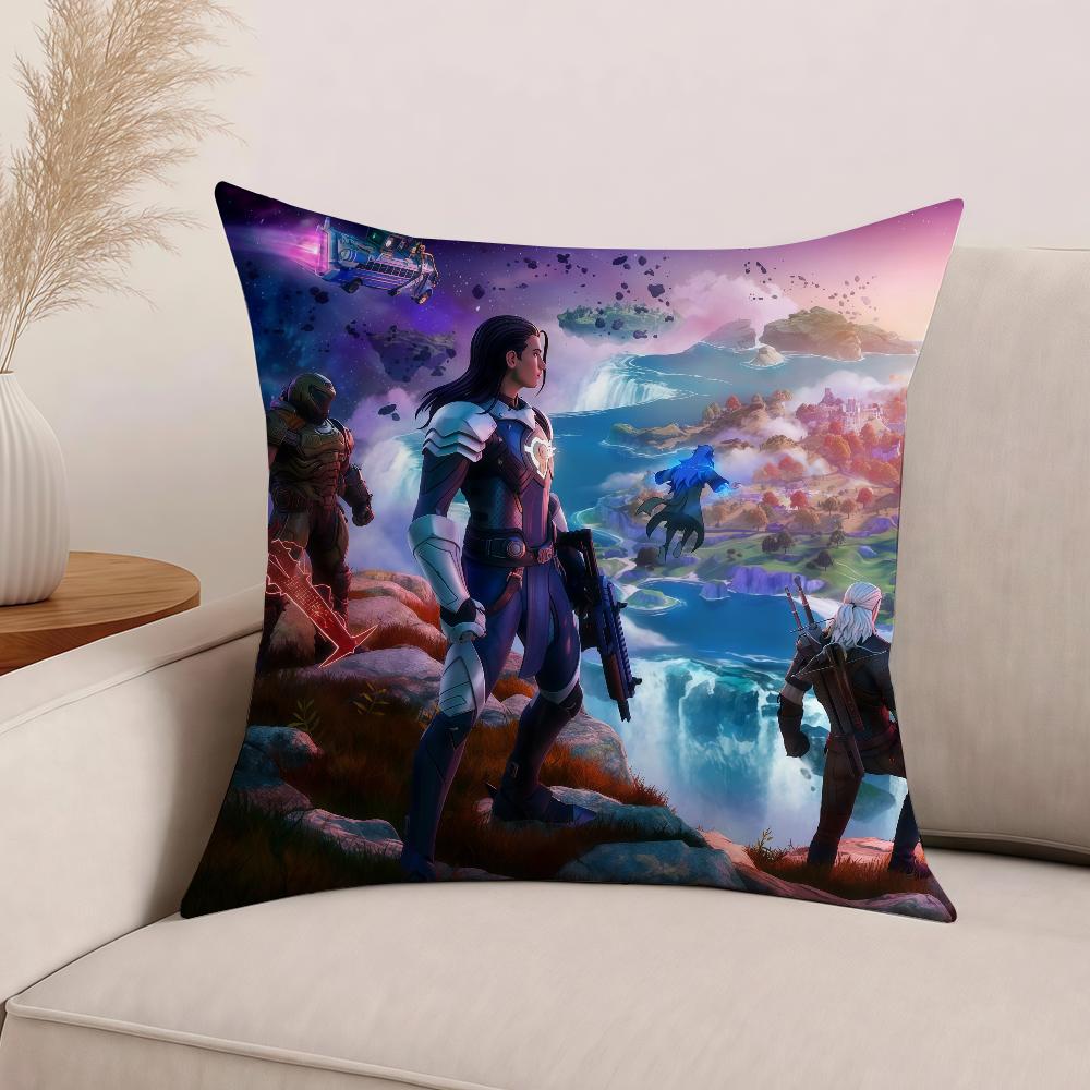 Hot Game F-Fortnite Cool Pillow Case Office Cushions Suitable For Sofa Car Bedroom Decorative Cushion Cover