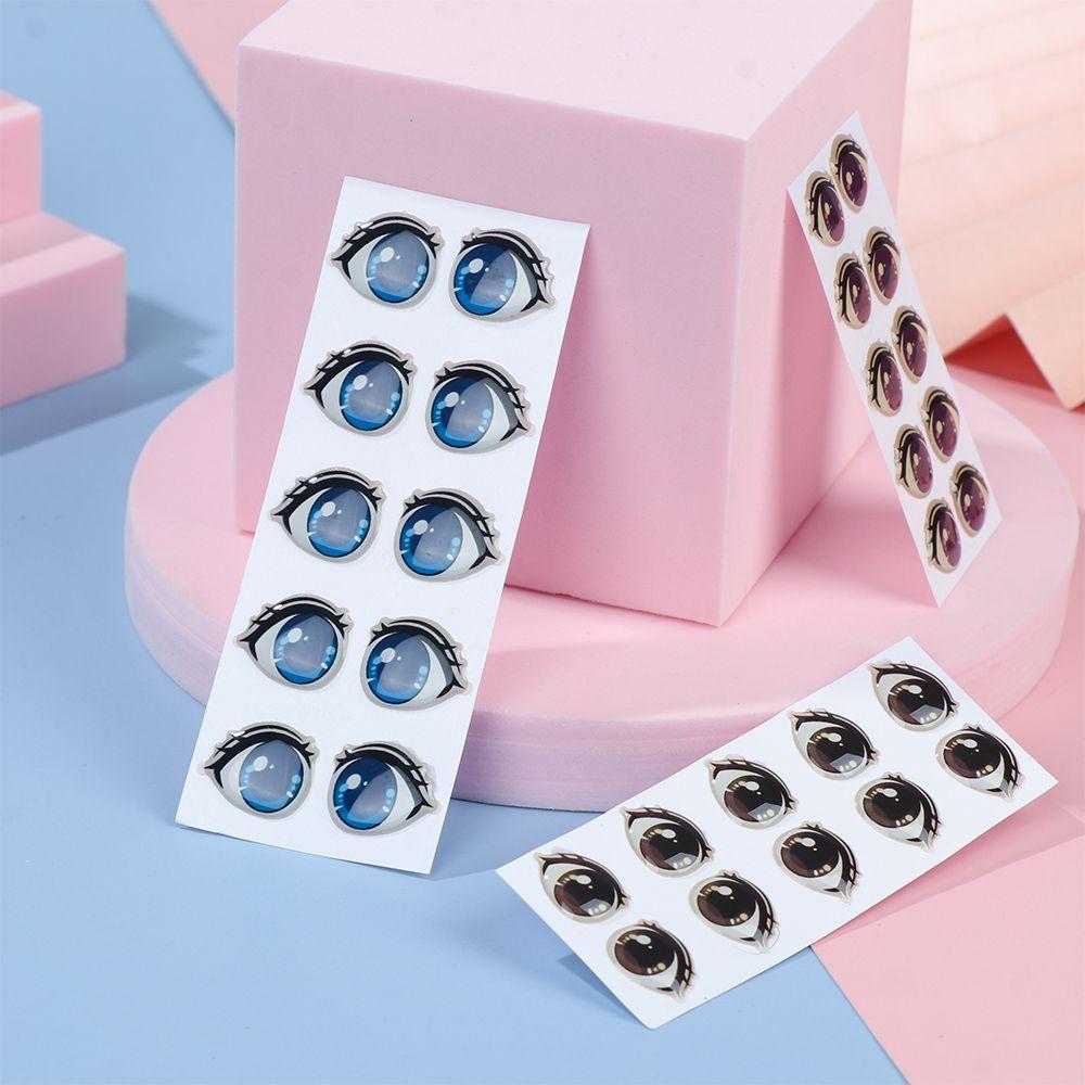blue/Purple/Brown Anime Figurine Doll Face Organ Paster Eye Chips Paper Cartoon Eyes Stickers