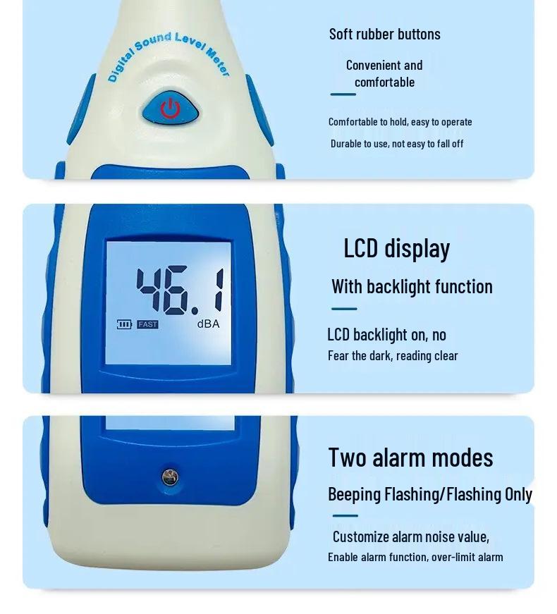 Digital Decibel Meter & Sound Level Tester TM810M