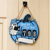 Double-layer Wood Chip Tech Halloween Ghost Pumpkin Reading Tracker Wooden Hanging Sign, Sliding Number Counter for Book Read This Year, Decoration