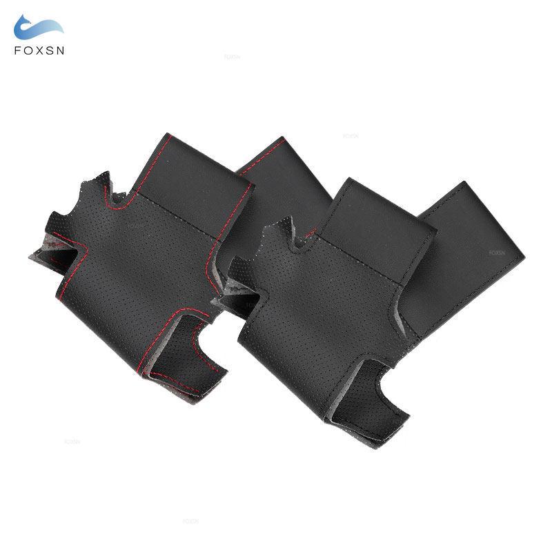 For Land Rover Freelander 2 2007 2008 2009 2010 2011 2012 Hand-stitched Car Interior Steering Wheel Cover Perforate Leather Trim