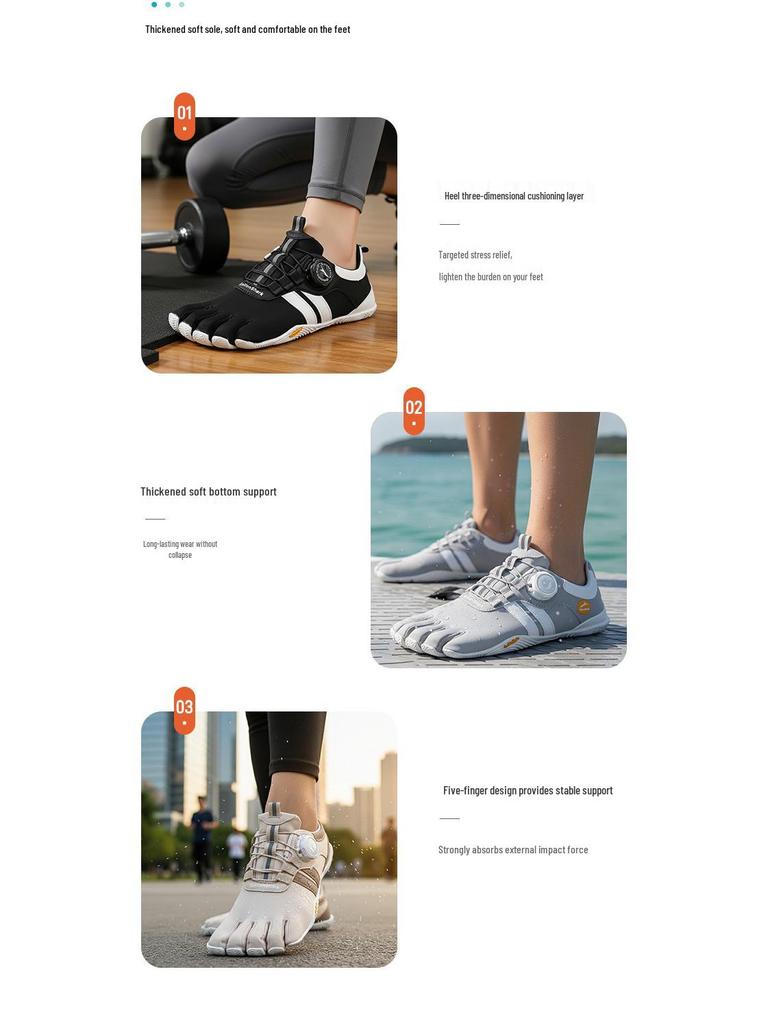 GallonShark Barefoot Five-Toe Yoga & Pilates Shoes for Indoor Fitness