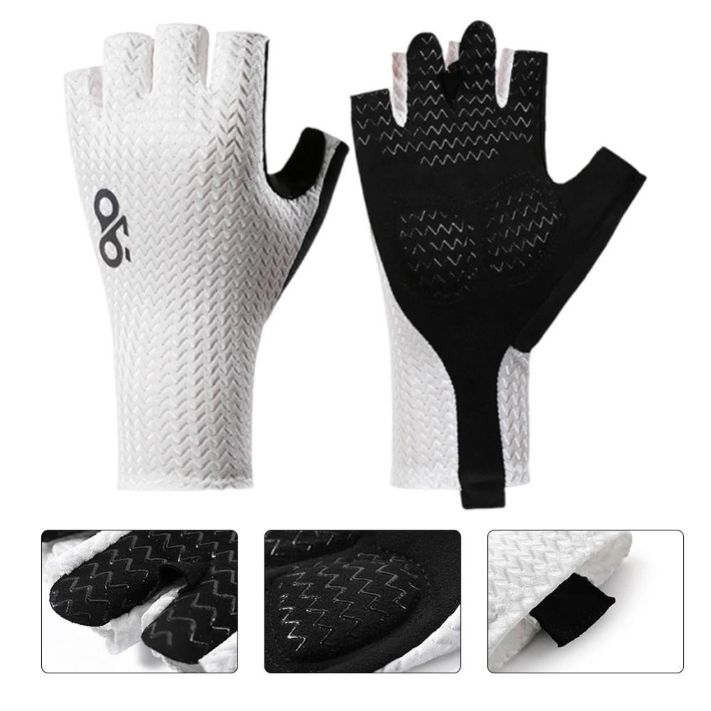 Atmungsaktive Fahrradhandschuhe Anti-Rutsch Rennradhandschuhe Sommer Halbfingerhandschuhe Kühlende Sportausrüstung