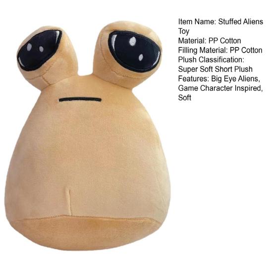 22CM Big Eye Aliens Plushie Game Character Inspired Soft PP Cotton Stuffed Aliens Snail Toy Doll Home Decoration Game Lover Birthday Gift
