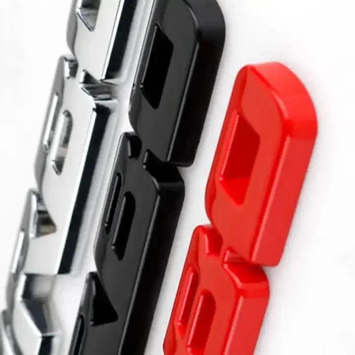 3D Turbo Klistermärke Metall Krompläterad Zinklegering Märke Emblem Dekal Bildekal Klistermärke Bak-/Sidodekal Biltuning Tillbehör