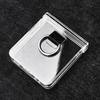 For Samsung Galaxy Z Flip7 5G Case Hinge Protection PC Clear Shockproof Phone Cover with Finger Ring