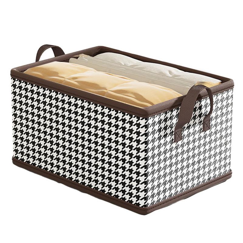 JJTZ 50x44x32cm Pattern Design Folding Storage Box Washable PP Board Cloth Organizer A