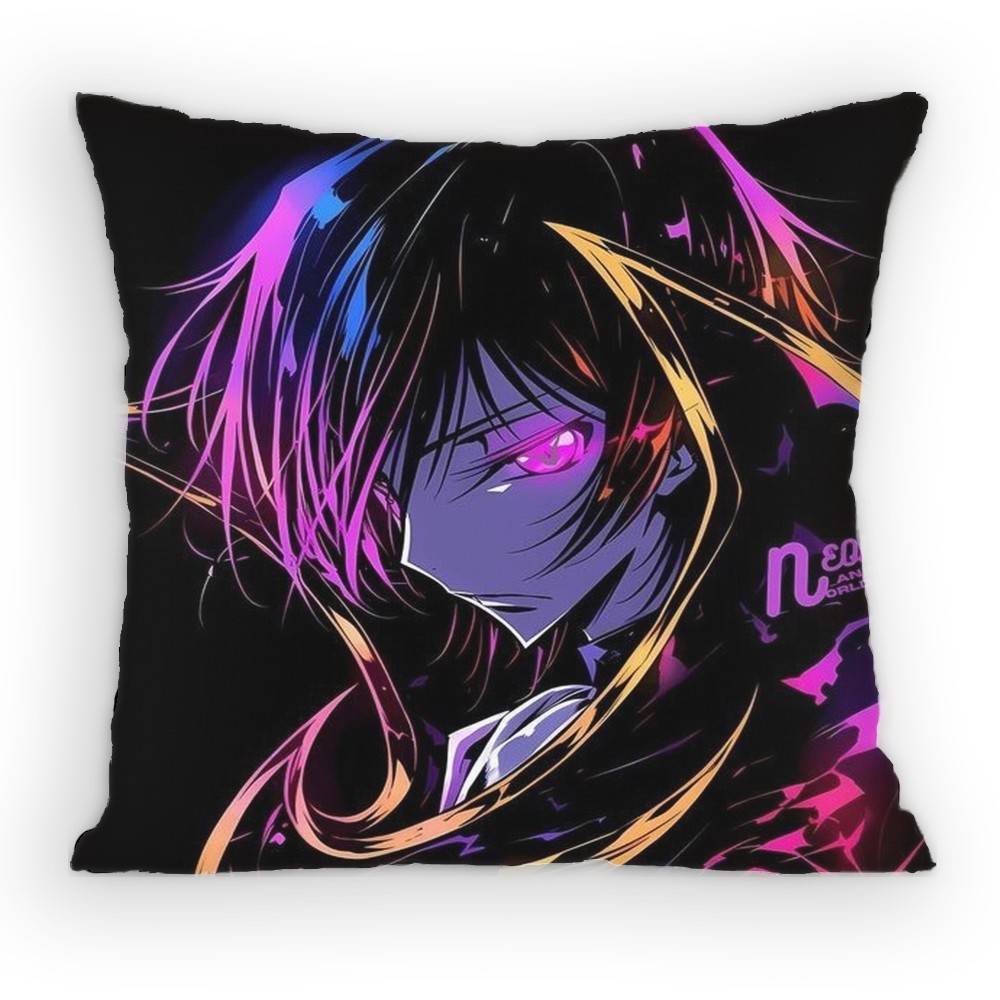 Anime Code Geass Lelouch Lamperouge Pillow Case Antidustmite Pillowcase Invisible Zipper Silky Short Plush Sofa Cushion Cover