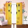 2PCS Ramadan Auspicious (Lantern) Blessing Ramadan Printed Curtain Polyester Material Suitable for Bedroom Living Room,