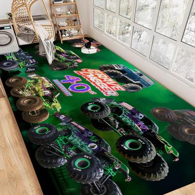 Cartoon Monster Jam Fußmatte Nordischer Stil Schlafzimmer Wohnzimmer Fußmatte Zuhause Balkon Rutschfest Alfombra