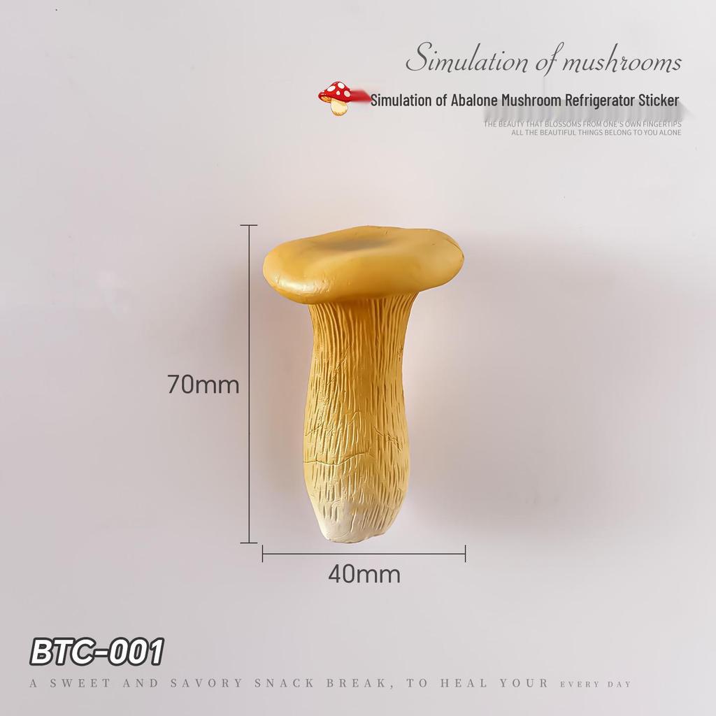 3D Yunnan Wild Mushroom Refrigerator Magnet - Creative Strong Magnetic Suction Message Sticker Decoration