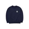 New MLB Old Flower Sweatshirts Unisex Navy Blue 3AMTM0121-50NYS