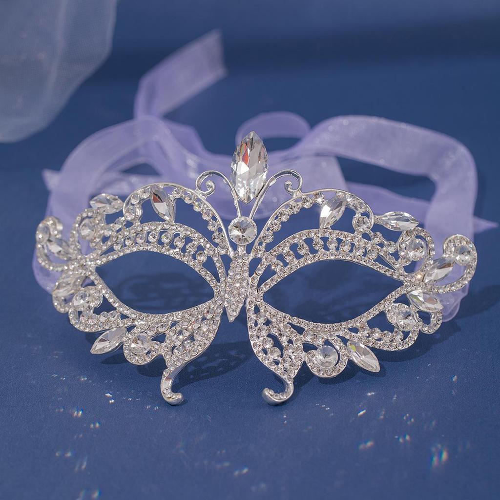 Small Batch Custom European & American Masquerade Mask with Rhinestone Tassels for Weddings & Parties