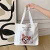 Large capacity tote bag women's new cartoon printed handbag shopping bag mommy canvas shoulder