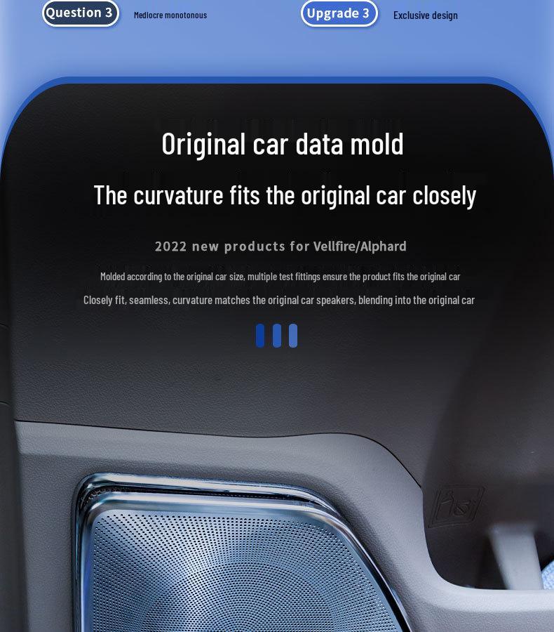 Toyota Alphard/Vellfire 20 Audio Panel & Speaker Frame Mod Cover