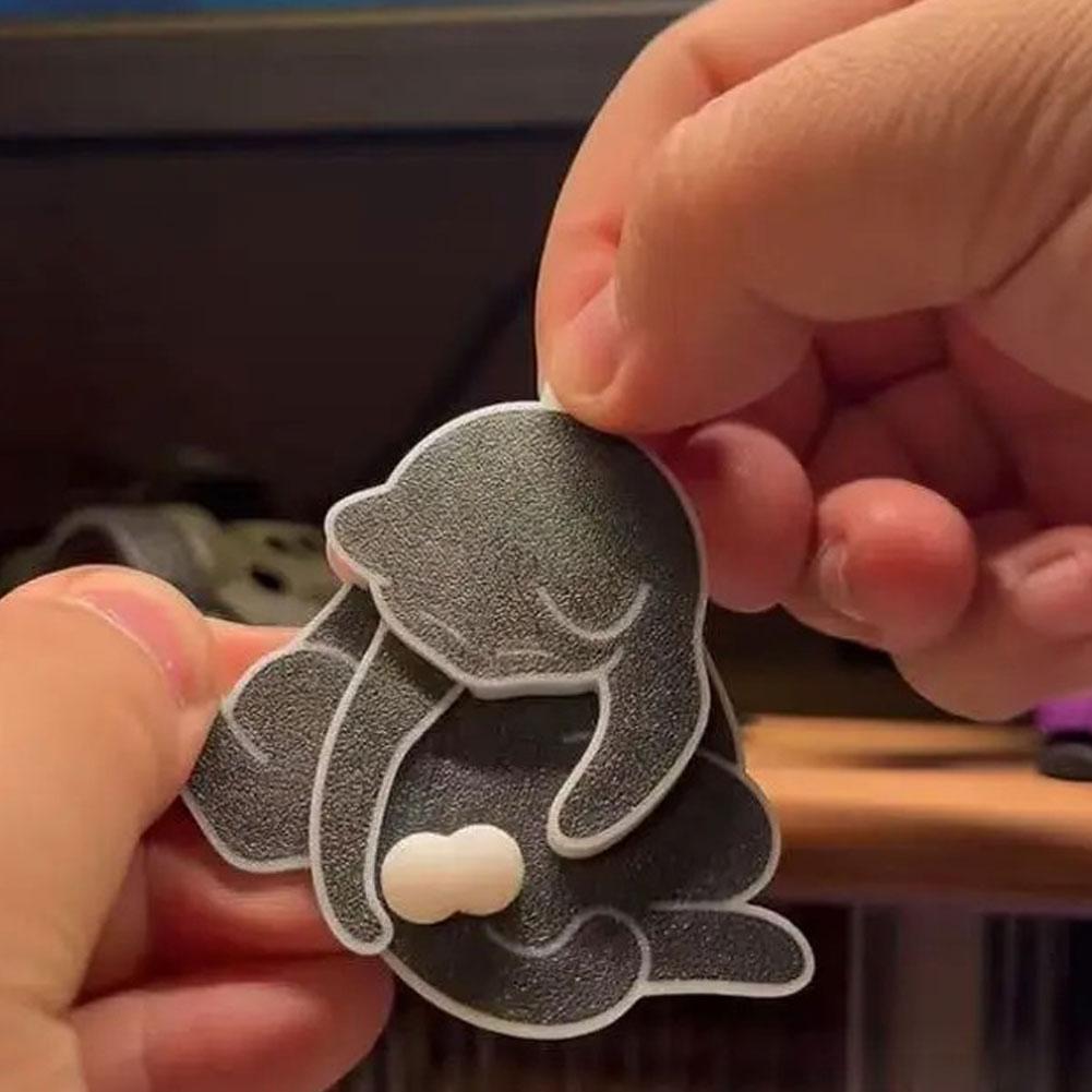 Creative Pull Play Egg Cat Keychain Pendant Cute and Funny Rotatable Acrylic Bag Pendant for Women Keyring Purse Car Accessories