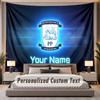 Custom Name Text Tapestry Preston North End Personalized Polyester Wall Tapestry For Bedroom And Room