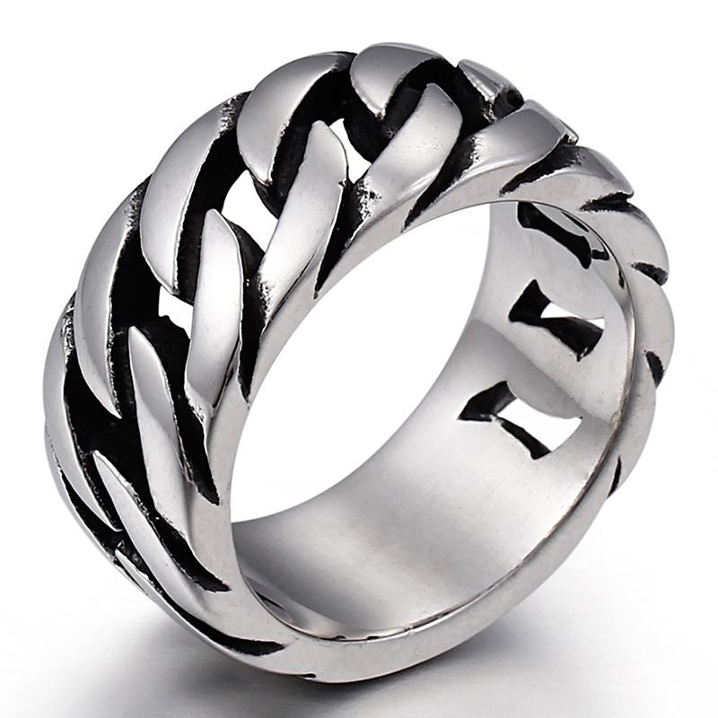 Vintage Wedding Rings For Man Women 316l Stainless Steel Male Ring Finger Jewelry Charm Party Birthday Gift Waterproof
