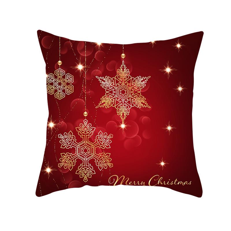 Red Series Christmas Peach Velvet Cushion Cover New Sofa Cushion Cover Square Cushion Cover